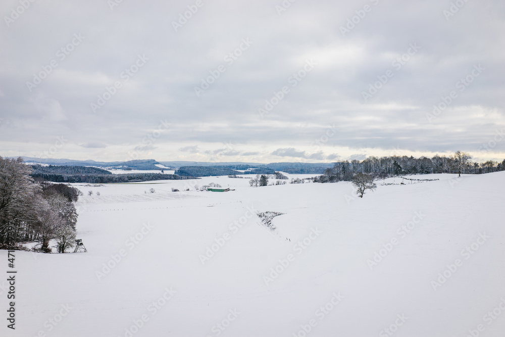 Snowy Landscape Winter Wonderland and Hills