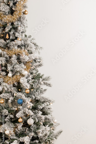 abstract flocked Christmas tree