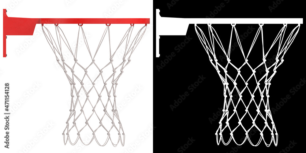 3D rendering illustration of a basketball ring 3D rendering illustration of a basketball ring