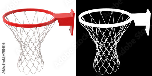 3D rendering illustration of a basketball ring © Francesco Milanese