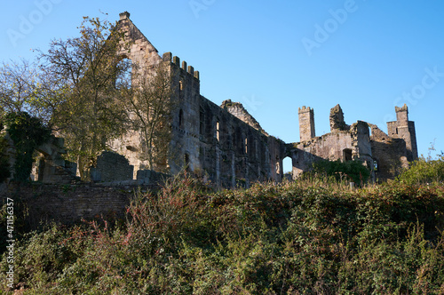 Remains of an old manor house in South Wingfield  Derbyshire  UK