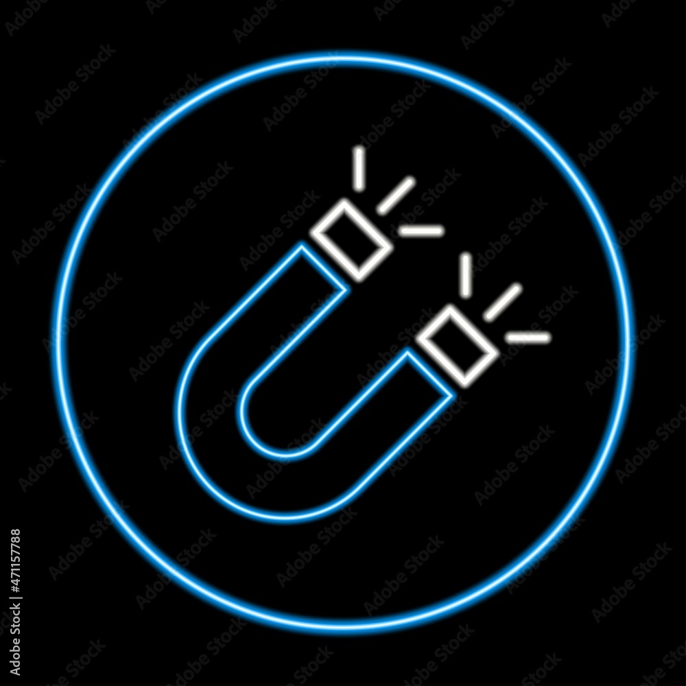 magnet neon sign, modern glowing banner design, colorful modern design trends. Vector illustration. magnet neon sign, modern glowing banner design, colorful modern design trends. Vector illustration.