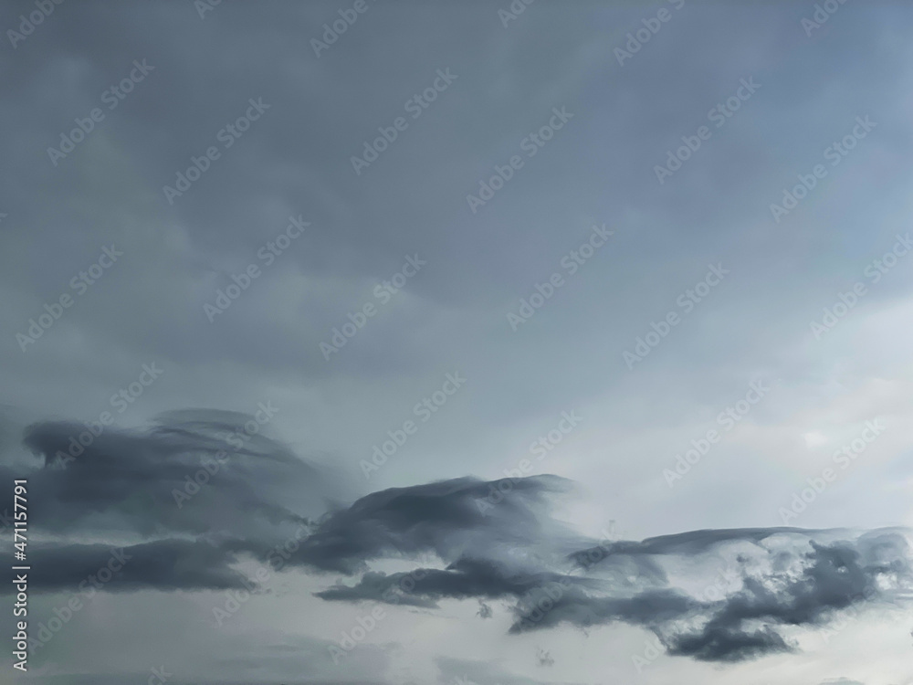 Clouds, cirrus clouds in the atmosphere