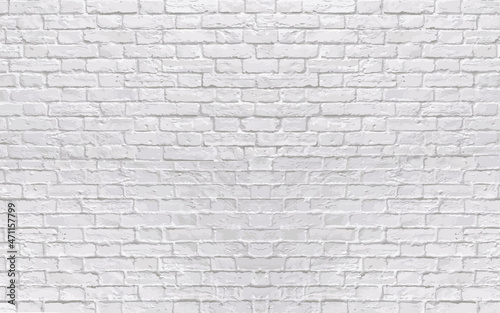 Realistic white brick wall texture. Abstract vector background eps10