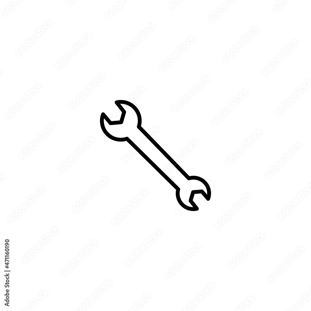 Wrench icon vector Wrench icon vector