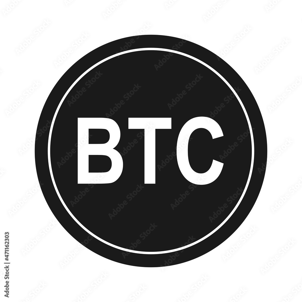 Bitcoin digital currency in silhouette vector icon Bitcoin digital currency in silhouette vector icon