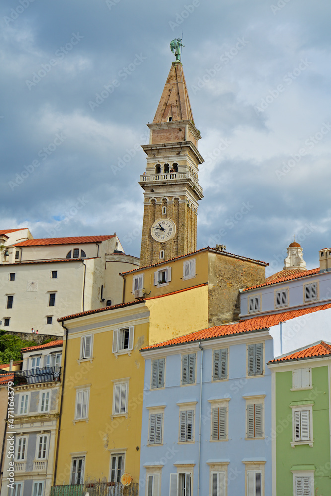 Il campanile veneziano di Pirano, Istria, Slovenia