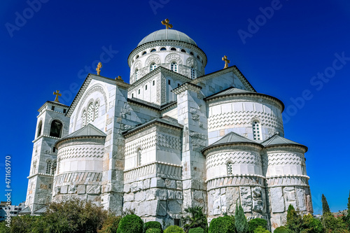 Orthodox Cathedral of Christ's Resurrection in Podgorica. Montenegro, Balkans. Church.