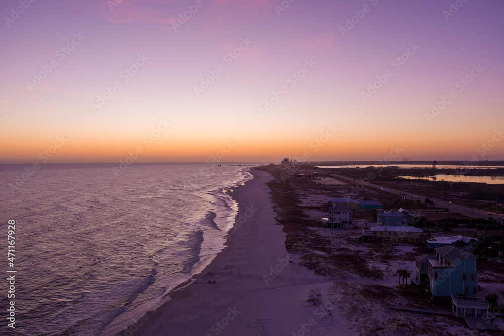 sunset on the beach