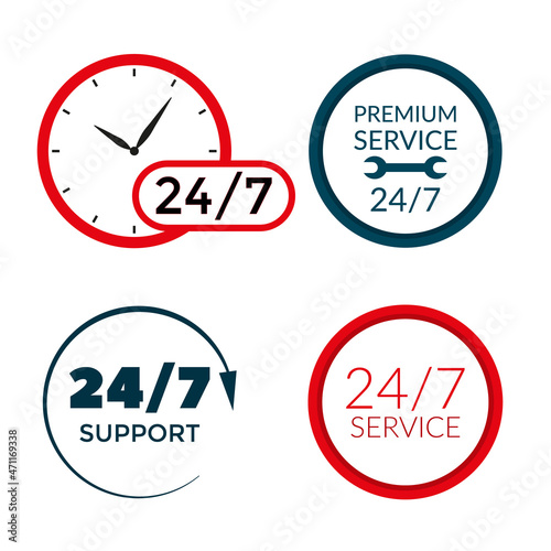 Set of service and support icons