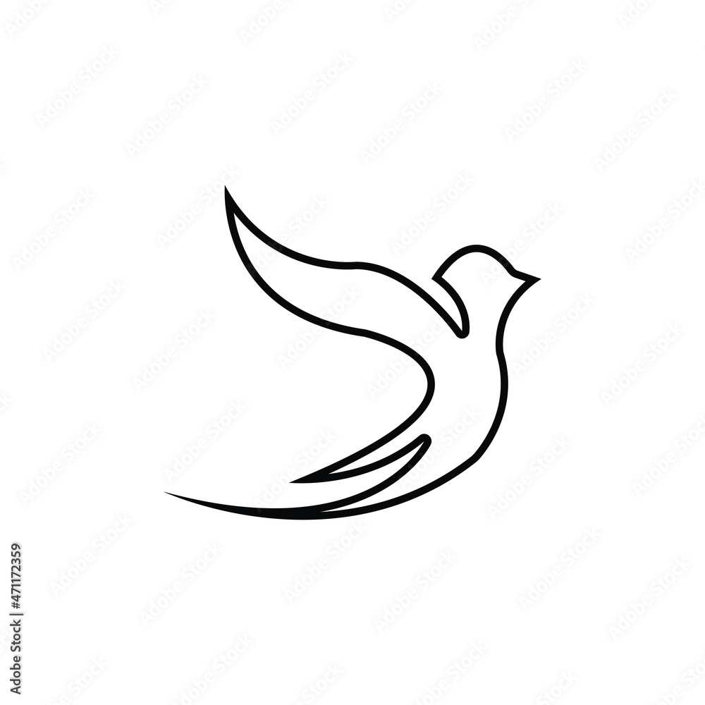 Obraz premium Abstract Bird logo design template