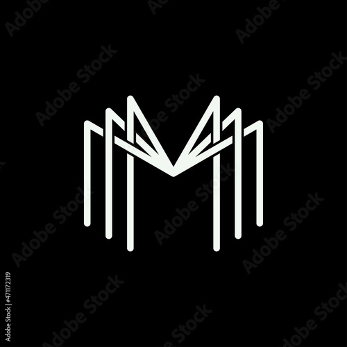 Letter M monogram logo design inspiration vector template. Triple M icon