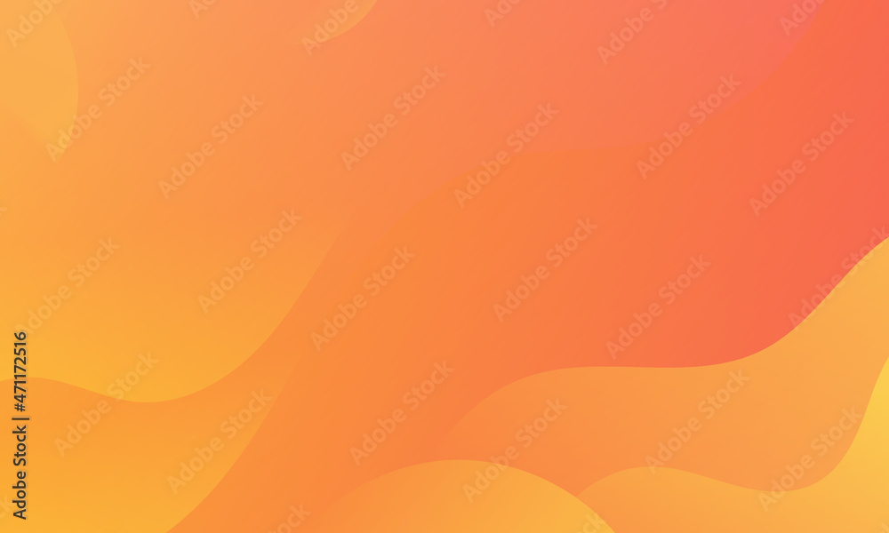 Abstract Orange waves geometric background. Modern background design. gradient color. Fluid shapes composition. Fit for presentation design. website, banners, wallpapers, brochure, posters