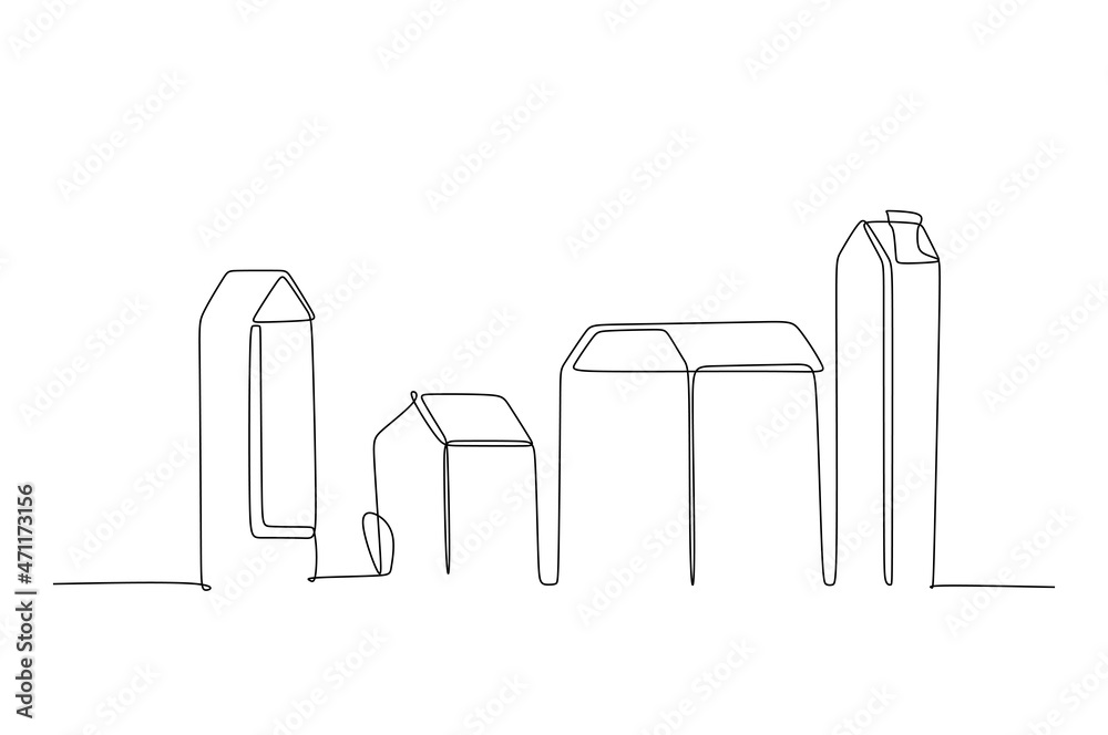 Single line drawing of skyline. Town and buildings landscape model. Best holiday destination wall decor art. Editable trendy continuous line draw design vector illustration Single line drawing of skyline. Town and buildings landscape model. Best holiday destination wall decor art. Editable trendy continuous line draw design vector illustration