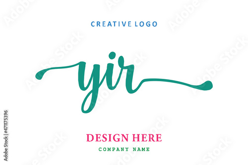 YIR lettering logo is simple, easy to understand and authoritative