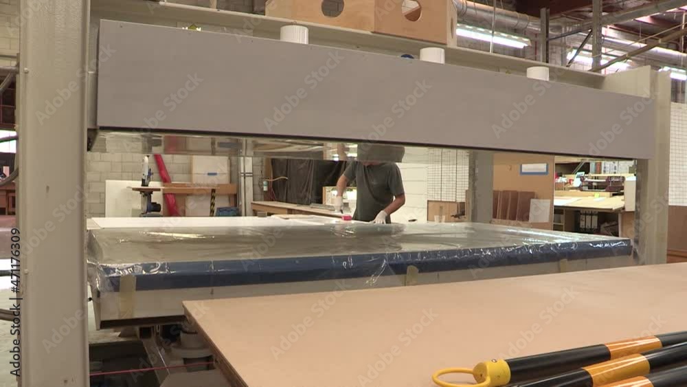 Wood, timber, furniture production factory. Wood, and timber processing in the highend