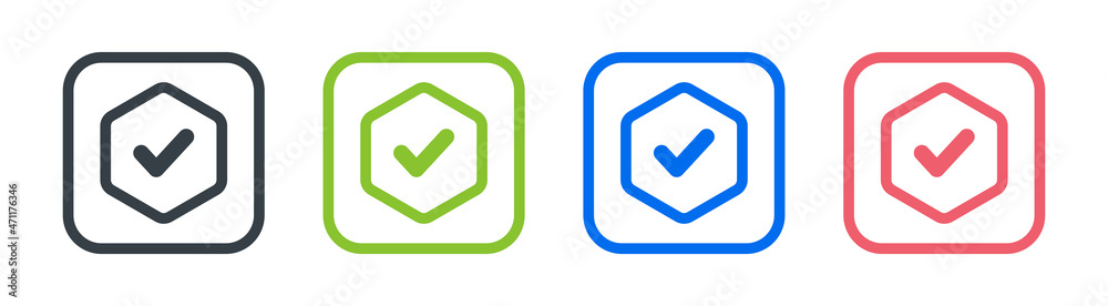 Check mark button icon. Tick mark icon isolated on white background. Check mark button icon. Tick mark icon isolated on white background.