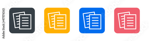 Document icon. Paperwork icon vector illustration.