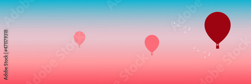 sunset flat design vector illustration good for web banner, blog banner, wallpaper, background template, adventure design, tourism poster design, backdrop design