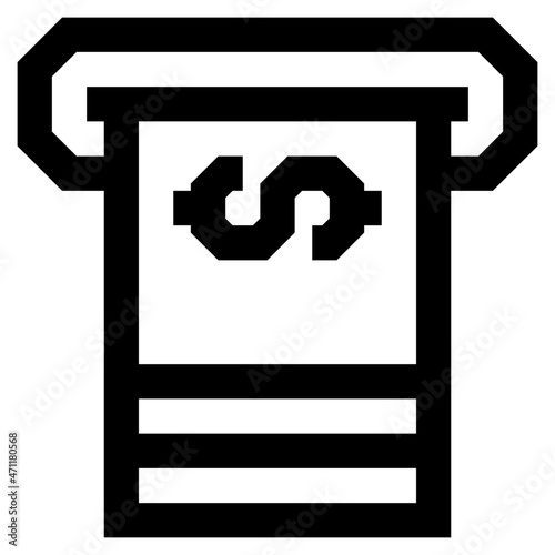 money withdrawal icon illustration