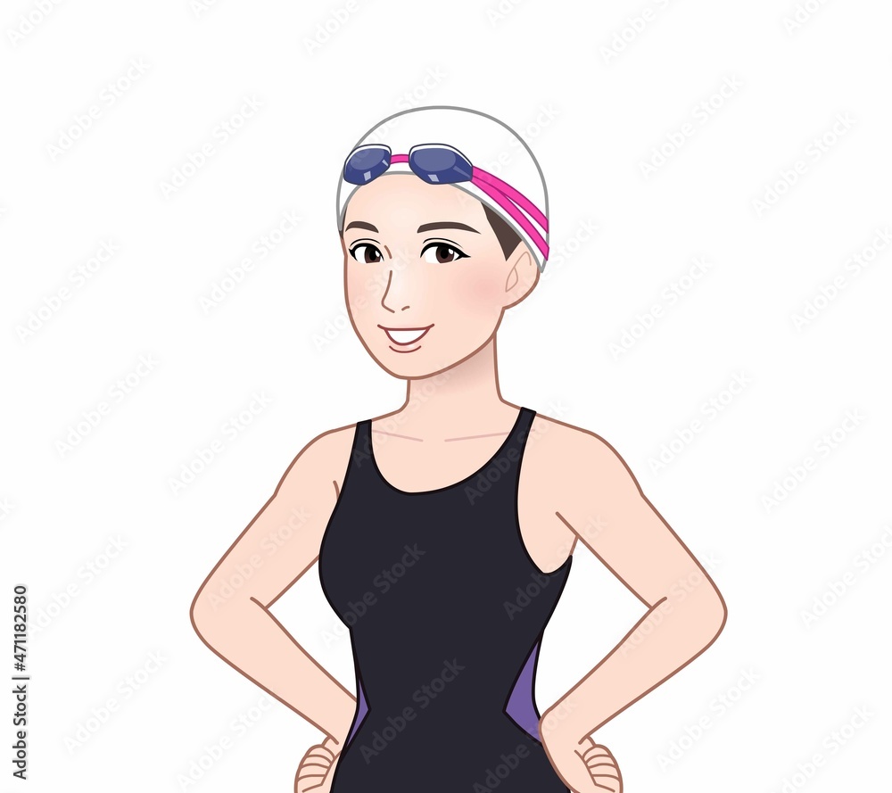 水泳選手の女性 水泳選手の女性