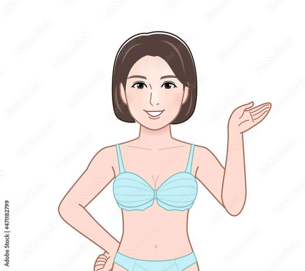 かわいい下着姿の女性