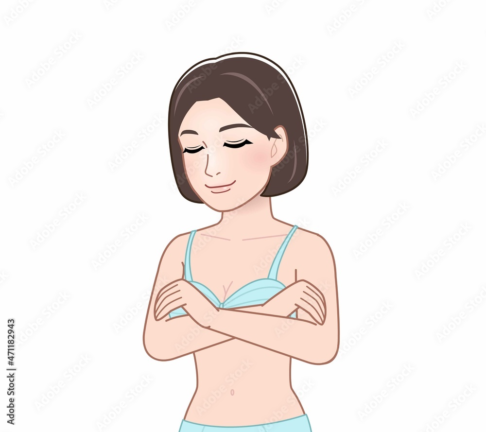 かわいい下着姿の女性 かわいい下着姿の女性