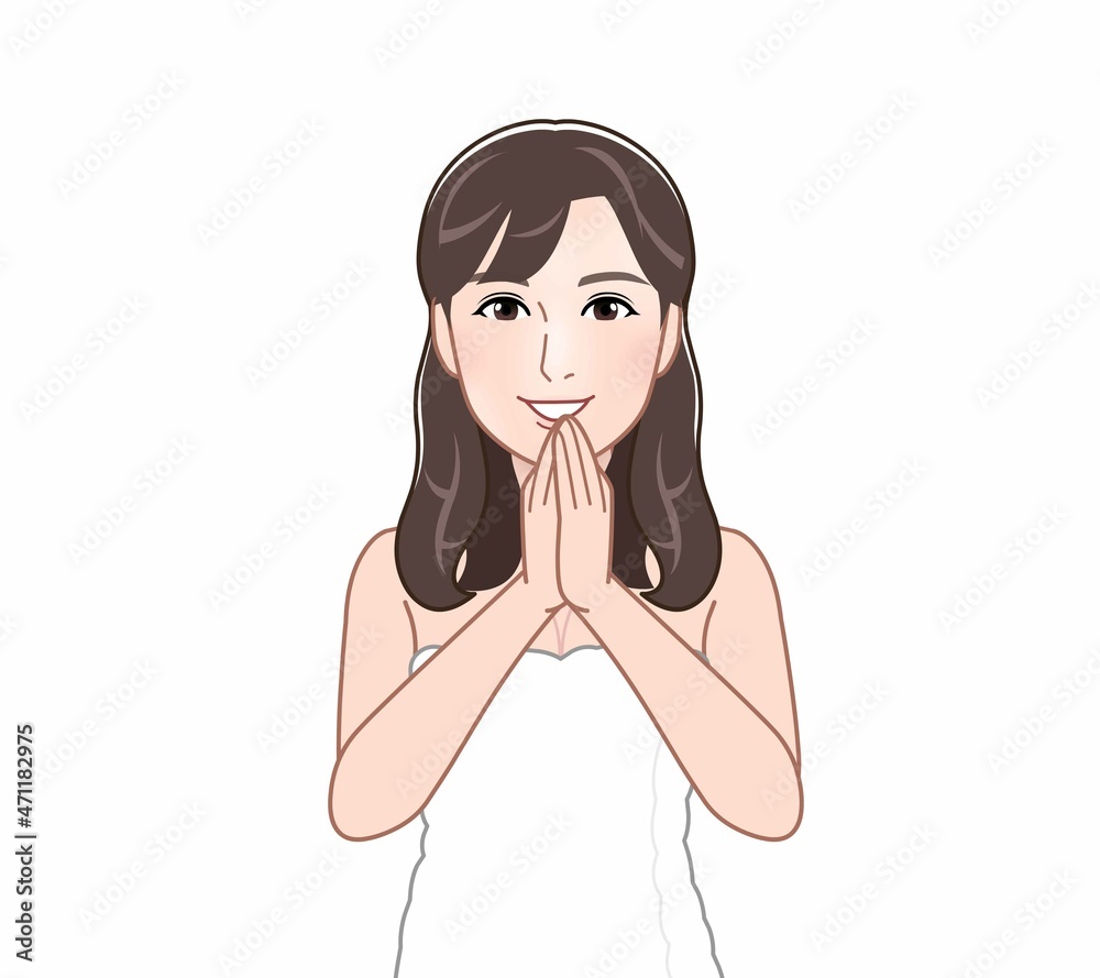 バスタオルを巻いた女性 バスタオルを巻いた女性