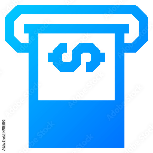 money withdrawal icon illustration