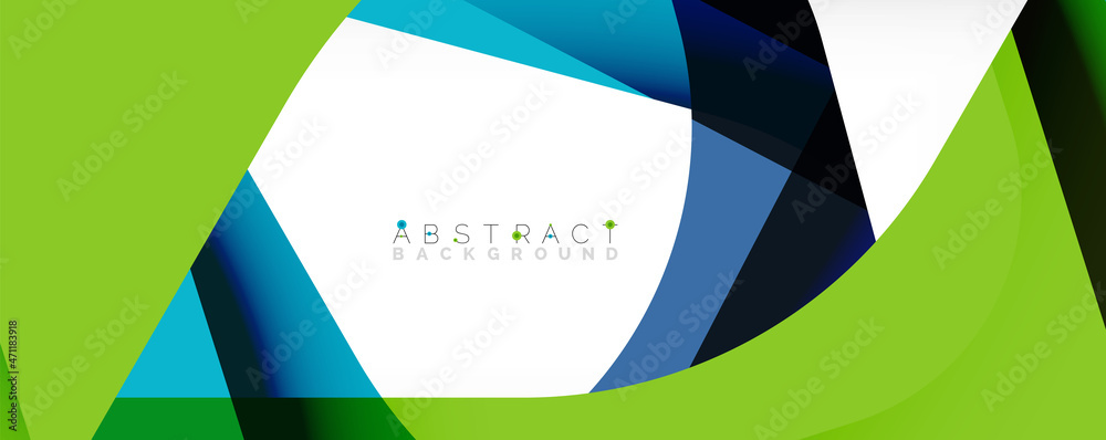 Geometric abstract background - multicolored abstract shapes on white. Vector Illustration For Wallpaper, Banner, Background, Landing Page Geometric abstract background - multicolored abstract shapes on white. Vector Illustration For Wallpaper, Banner, Background, Landing Page