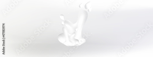 milk splash isolated on white