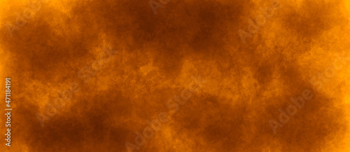 Fire background with smoke yellow grunge texture background for wall paper and any design.