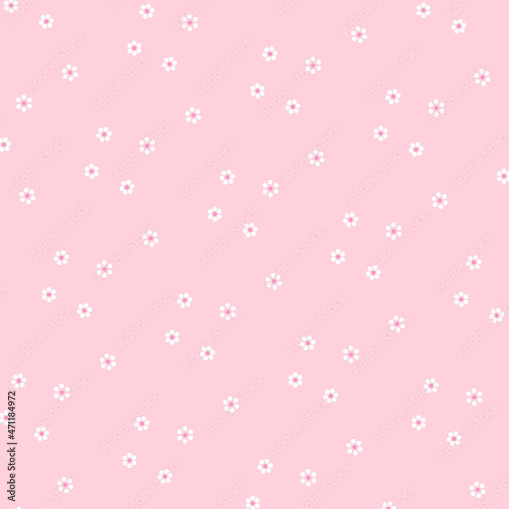 ダークカラー　小花柄　ピンク