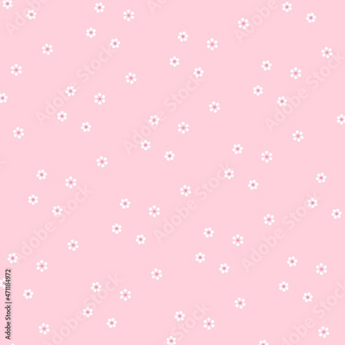 ダークカラー 小花柄 ピンク