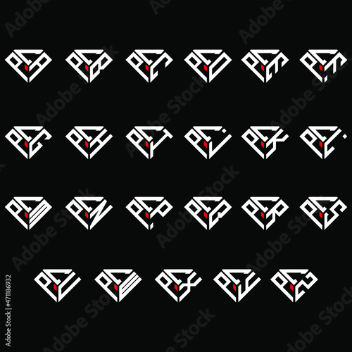 CPA to CPZ letter logo creative design, Multiple triple letter logo design