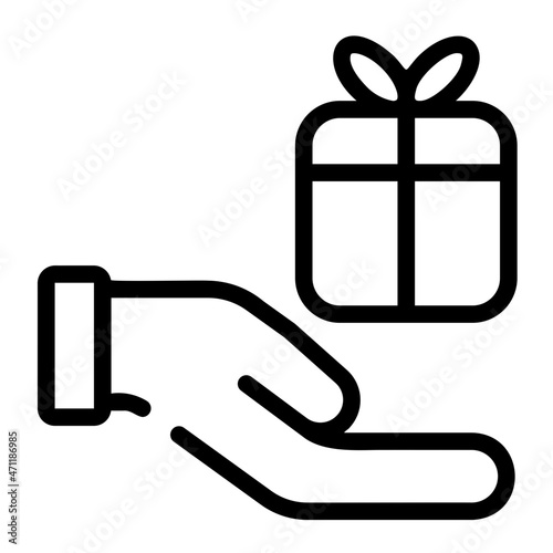 give away line icon