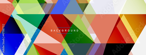 Mosaic triangles geometric background. Techno or business concept  pattern for wallpaper  banner  background  landing page