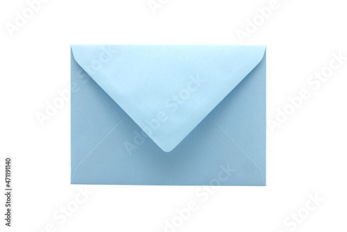Blue envelope isolated on white background