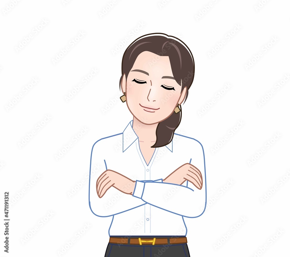 セクシーなYシャツを着た女性