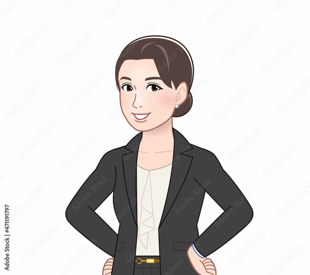 カジュアルスーツの女性