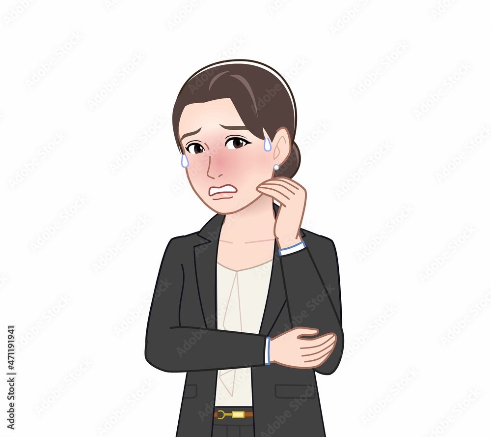 カジュアルスーツの女性 カジュアルスーツの女性