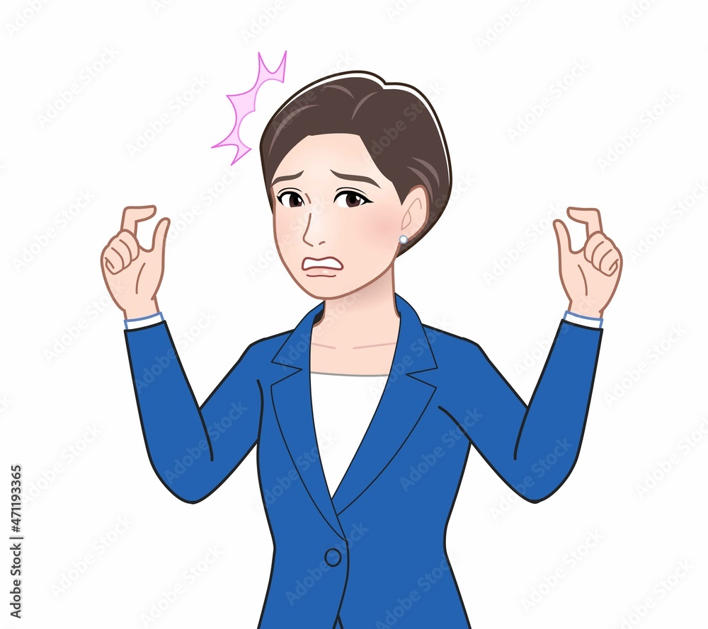 ブルースーツの女性 ブルースーツの女性