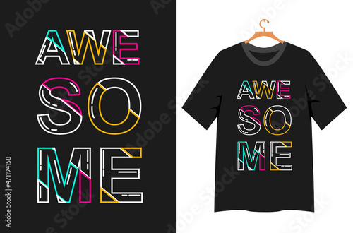 Wallpaper Mural Awesome Lettering for t shirt design Torontodigital.ca