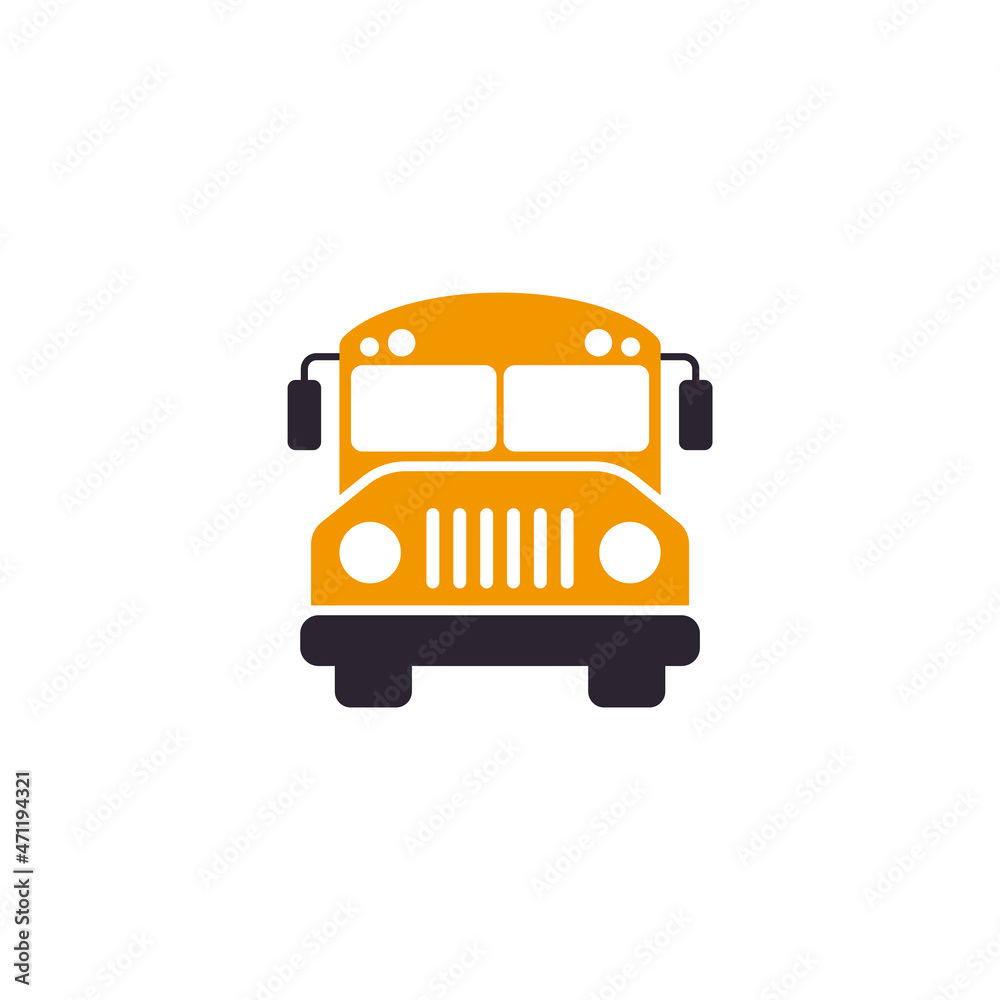 School bus icon design template vector isolated illustration