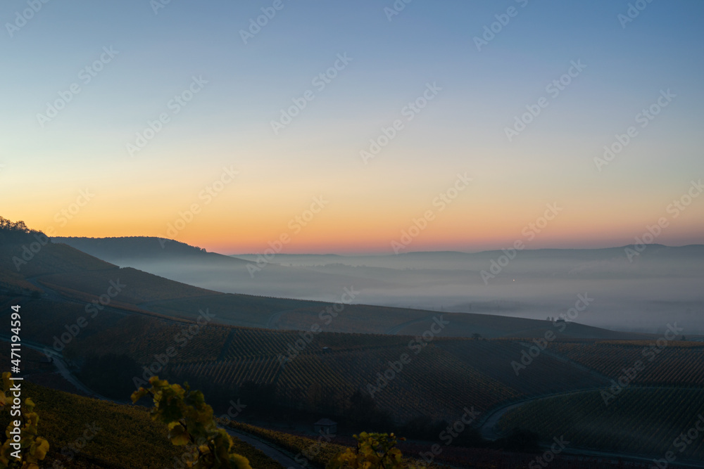 sunset in the mountains