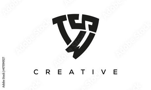 TWS letters logo, security Shield logo vector