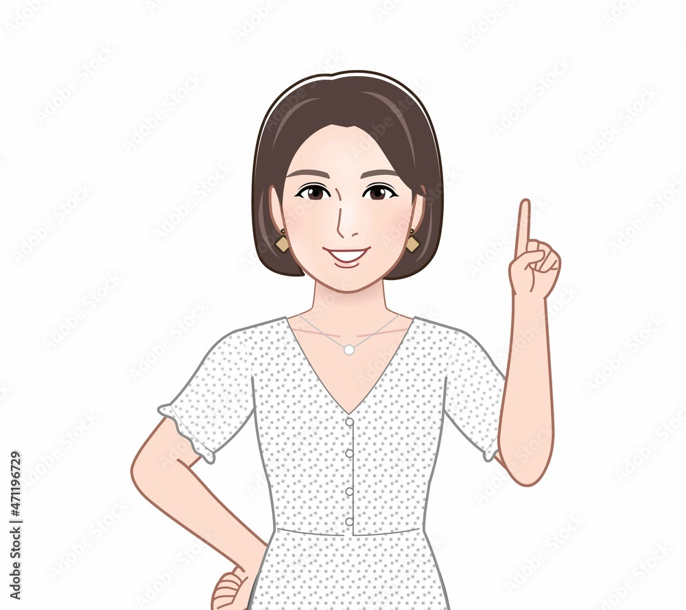 白い半袖シャツを着た女性