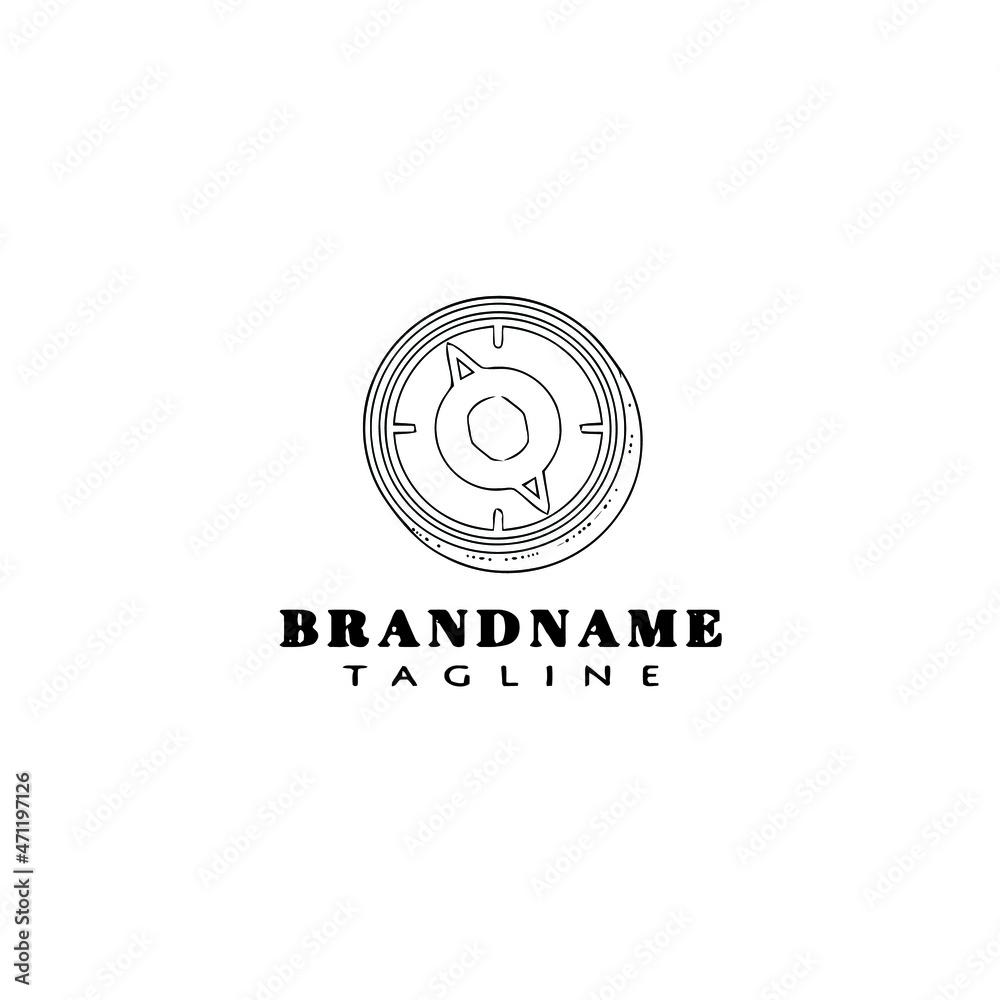compass logo cartoon icon design template black vector illustration compass logo cartoon icon design template black vector illustration