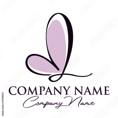 luxury butterfly logo icon vector