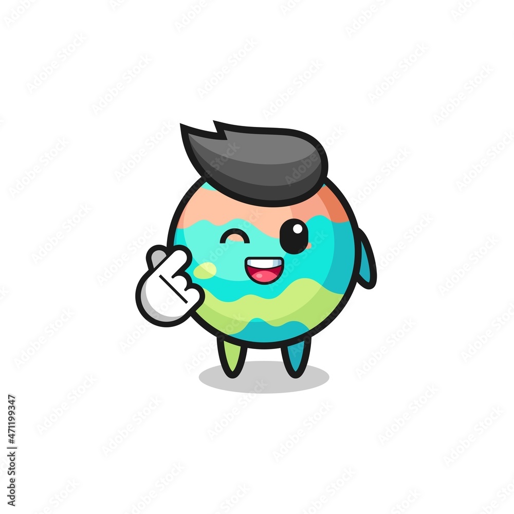 bath bombs character doing Korean finger heart bath bombs character doing Korean finger heart